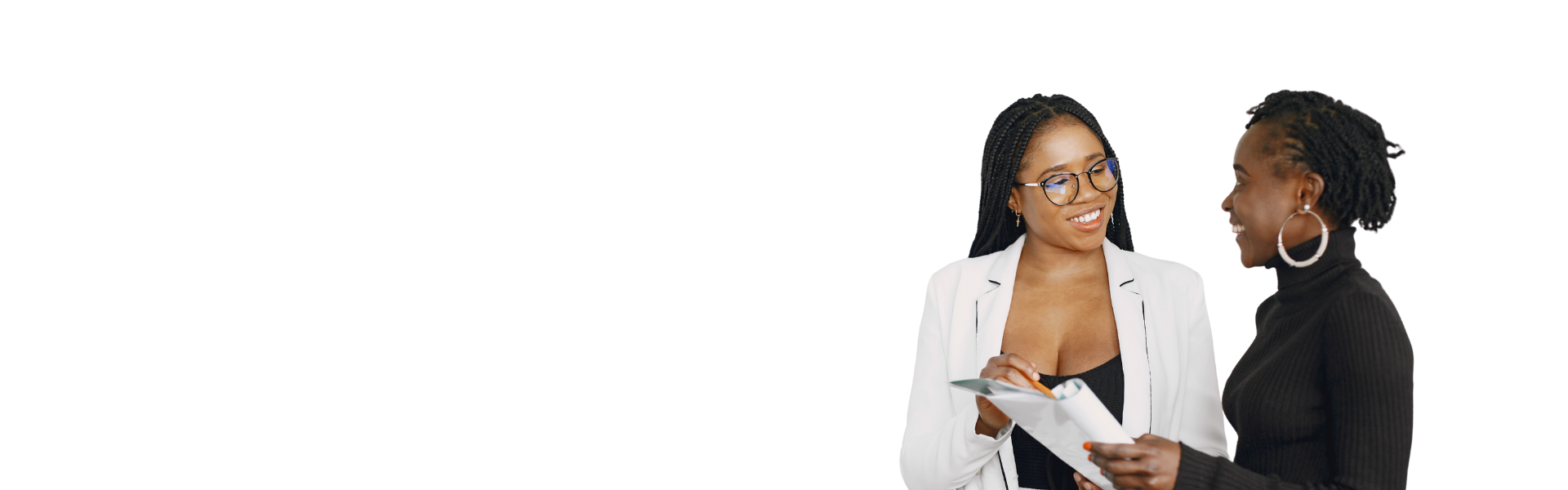 Two accountinh professionals discussing a project